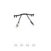 Glasses Nose Pads Arm Frameless Metal Eyeglasses Nose Bridge Glasses Parts Replacement Repair Kits(Black) view 1