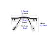Glasses Nose Pads Arm Frameless Metal Eyeglasses Nose Bridge Glasses Parts Replacement Repair Kits(Black) view 3