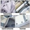 Fleece-Lined Wheelchair Blanket Cozy Adults Warm Plush Shawl Scarf with Buttons Super Soft Plush Warm Lap Blankets for Patients Elders Cold Weather view 3