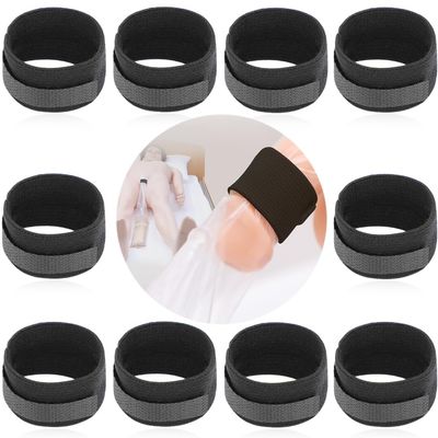 Male External Catheter Strap Leak Free, Incontinence Condom Catheters Fixer Urinary Sheaths Holder, Adjustable Wrap Reusable Washable Elastic Band for Prostate Surgery Patient (Black Pack of 20)