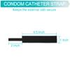 Male External Catheter Strap Leak Free, Incontinence Condom Catheters Fixer Urinary Sheaths Holder, Adjustable Wrap Reusable Washable Elastic Band for Prostate Surgery Patient (Black Pack of 20) view 3