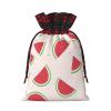 WZYCWB Pink watermelon Christmas gift bag, size 8.311.8 inches, can be used to hold candies, small gifts and party props view 2