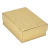 TheDisplayGuys - 25-Pack #32 Cardboard Linen Paper Jewelry Gift Boxes w. Cotton Padding - Gold (3.3" x 2.3" x 1.0") view 1