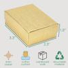 TheDisplayGuys - 25-Pack #32 Cardboard Linen Paper Jewelry Gift Boxes w. Cotton Padding - Gold (3.3" x 2.3" x 1.0") view 3