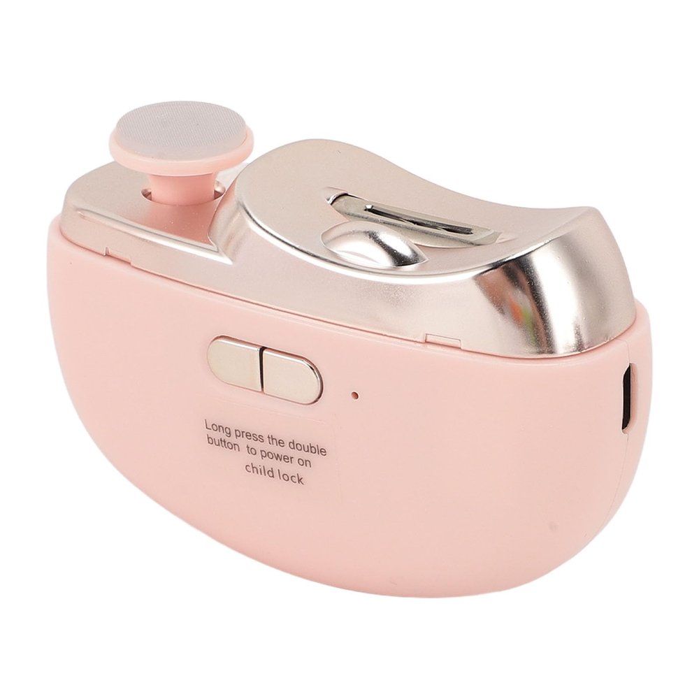 Electric Nail Clipper, 2 Speeds Automatic Nail Clipper with Nail File and Clip StorageUSB Rechargeable Safety Fingernail Trimmer for Baby Adult Seniors (Pink)