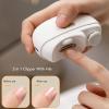 Electric Nail Clipper, 2 Speeds Automatic Nail Clipper with Nail File and Clip StorageUSB Rechargeable Safety Fingernail Trimmer for Baby Adult Seniors (White) view 4