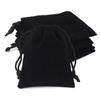 10 Pieces Velvet Drawstring Jewelry Pouches - Gift Bags for Wedding Party Favors, Candy, Christmas - Small Cloth Bags (Black) view 1