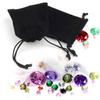 10 Pieces Velvet Drawstring Jewelry Pouches - Gift Bags for Wedding Party Favors, Candy, Christmas - Small Cloth Bags (Black) view 2