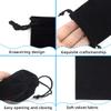 10 Pieces Velvet Drawstring Jewelry Pouches - Gift Bags for Wedding Party Favors, Candy, Christmas - Small Cloth Bags (Black) view 4
