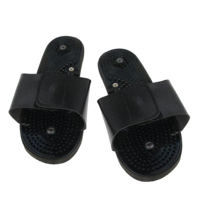 FashionCha 1Pair Foot Massager Slippers Point Acupressure Sandals Shoes Black