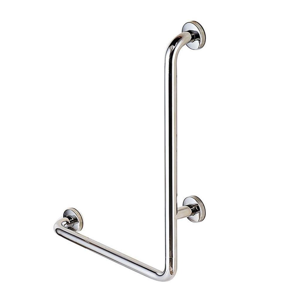 Grab Bars Handle Safety Support Hand Rails, Bathtub Grab Bar L-shaped Bathroom Handrail,Stainless Steel Safety Support Handle,Wall Mounted Anti-Slip Barrier Railings Handicapped Elderly (50x70 Cm)