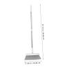 BUTIFULSIC 1set Ergonomic Broom and Dustpan Set for Home Office Cleaning Heavy-Duty Soft Bristles Convenient Storage White Foldable Design view 2