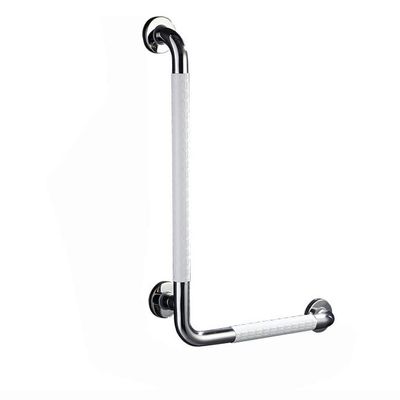 JFHEUEHY 19 * 27in L-Shape Grab Bars for Bathtubs and Showers,Stainless Steel Vertical Angle Grab Bars,Wall Mount Anti Slip Handicap Bathroom Handrails for Pregnant Woman,Seniors