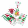 SaktopDeco 100 PCS Cellophane Bags Snowflake Gift Bags Colorful Snowflake Cellophane Treat Bags Candy Bags with Twist Ties for Party Supplies view 2