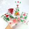 SaktopDeco 100 PCS Cellophane Bags Snowflake Gift Bags Colorful Snowflake Cellophane Treat Bags Candy Bags with Twist Ties for Party Supplies view 4
