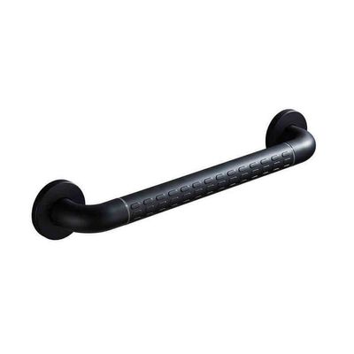 Grab Bars Handle Safety Support Hand Rails, Black Nylon Anti-Slip Grab Rails, Wall Mounted Stainless Steel Anti-skid Particles Handle ,Shower Safety Bathroom Handrail Fluorescent Circle (38/48/58 Cm