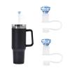 2Pcs Blue Diamonds Straw Cover for Stanley 40&30 Oz Cup, 10mm Silicone Straw Covers Cap for Stanley Cup Accessories, Cute Topper for Tumblers, Straws Cap Stopper for Reusable Straws view 1