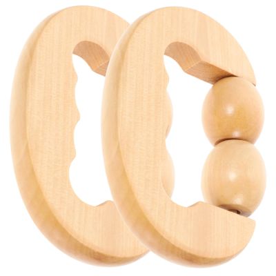 Anneome 2pcs Portable Double Roller Back Massage Tool for Muscle Relief Self Massage Device for Neck Shoulders and Back Stretching Improves Blood Flow and Reduces Pain