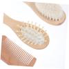 COOLHIYA 1set Brush and Comb Set Newborn Grooming Kit Bristle Hair Brush and Bathing Comb for Gentle Care and Deep Cleaning view 3
