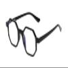 Calabria Hexagonal Blue Light Blocking Reading Glasses with Clear Lenses Black | Retro Geometric Frame | Computer Reading Glasses | Magnification 4.50x view 1