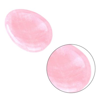 Anneome Natural Pink Jade Scraping Board Decorative Massage Tool for Face Neck Back Physical Therapy Massager