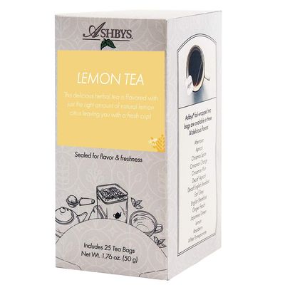 Ashbys Tea Lemon Herbal Tea Bags - 25 Count Box