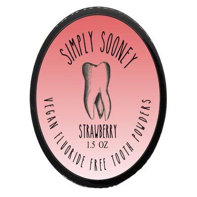 Simply Sooney Remineralizing Vegan Mineral Tooth Powder I Strawberry Formula for Kids I Natural Whitening I Stronger Teeth 1.5oz (1.5 oz jar)