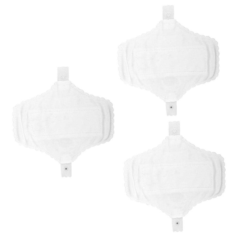 COOLHIYA 3pcs Reusable Menstrual Pads Washable Cotton Rounds for Women Thin Sanitary Napkin Belt