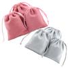 TOPPERFUN 6pcs Drawstring Jewelry Pouches Soft Velvet Storage Bags for Small Items for Favor and Organizing Gray Velvet Drawstring Bags view 1