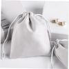 TOPPERFUN 6pcs Drawstring Jewelry Pouches Soft Velvet Storage Bags for Small Items for Favor and Organizing Gray Velvet Drawstring Bags view 4