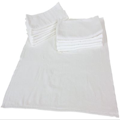 OsoCozy Bleached Birdseye Flat Cloth Diapers (1 Dozen) - 27.5 x 30.5 Inches, One-Layer Flat Cloth Baby Nappies Made of Soft, Durable 100% Birdseye Weave Cotton