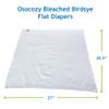 OsoCozy Bleached Birdseye Flat Cloth Diapers (1 Dozen) - 27.5 x 30.5 Inches, One-Layer Flat Cloth Baby Nappies Made of Soft, Durable 100% Birdseye Weave Cotton view 2