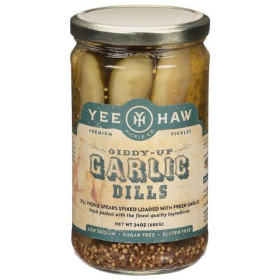 Yee.Haw Pickle Company Giddy Up Garlic Dill Pickles 24 oz (Pack of 6)