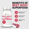 Beet Root Capsules - 1200mg Per Serving - 60 Beet Root Powder Capsules - Beetroot Powder Supports Blood Pressure, Athletic Performance, Digestive, Immune System (Pure, Non-GMO & Gluten Free view 2