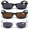 V.W.E. 3 Pairs Classic Comfortable Reading BIFOCAl Sunglasses - UV Protection Tinted Reader Glasses Men Women (1 Black 1 Brown 1 Clear, 2.75, x) view 2