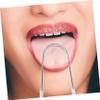 2pcs Reusable Stainless Steel Tongue Scraper for Bad Breath Relief Ergonomic Tongue Cleaning Tool Grade Design for Adults Easy to Use and Clean view 3