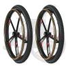 2pcs 24 Inch Electric Wheelchair Replacement Rear Wheels, 241.75 PU Solid Tires, Magnesium Alloy Wheel Hub with Handrim view 1