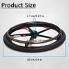 2pcs 24 Inch Electric Wheelchair Replacement Rear Wheels, 241.75 PU Solid Tires, Magnesium Alloy Wheel Hub with Handrim view 3
