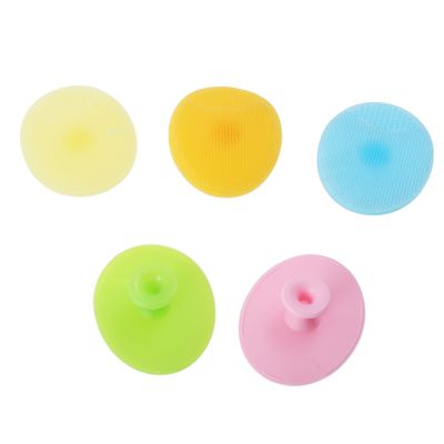 BCOATH Scalp Scrubbers 5 Pack Silicone Baby Hair Brush Scalp Massage Comb for Baby Cradle Cap Soft Gentle for No Harm