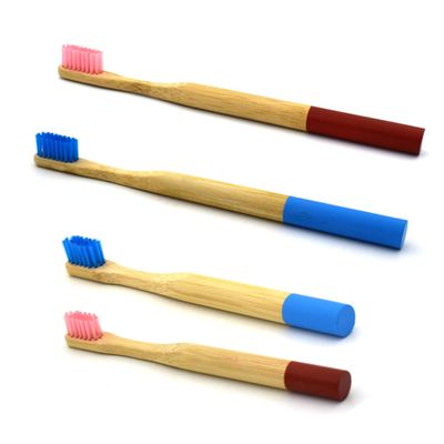 ORFOFE Bamboo Toothbrush Sensitive Gums Natural Bristles Travel Round Handle Reusable Biodegradable for Adults