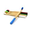 ORFOFE Bamboo Toothbrush Sensitive Gums Natural Bristles Travel Round Handle Reusable Biodegradable for Adults view 3