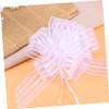 COHEALI 10pcs Yarn Pull Bows for Wedding Large Snow Yarn Handmade Decorative Pull Bows White view 2