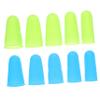 SEWOART 10pcs Silicone Finger Protective Covers Non-Slip Anti-scalding Sleeves for Comfortable Work Use Lightweight Design Blue and Green for Men and Women view 1
