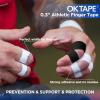 OK TAPE 8 Rolls Athletic Tape, 0.3 Inch Finger Tape for BJJ, Boxing, Climbing, Football, Pro Jiu Jitsu Sports Tape | Add Grip & Protect Fingers and Toes (0.3" x 45 Ft, Black) view 2