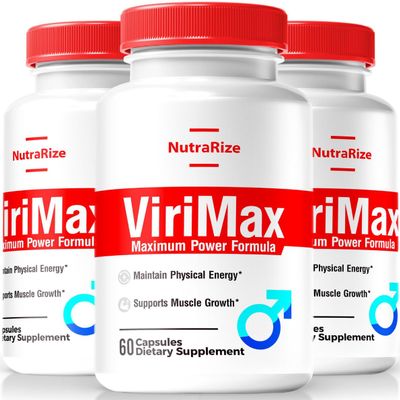 (3 Pack) ViriMax Pills for Men - Official Viri Max Performance Capsules with Natural Blend to Maintain Energy Levels, Stamina, & Performance | Easy-to-Swallow Male Formula for Daily Use (180 Capsules)