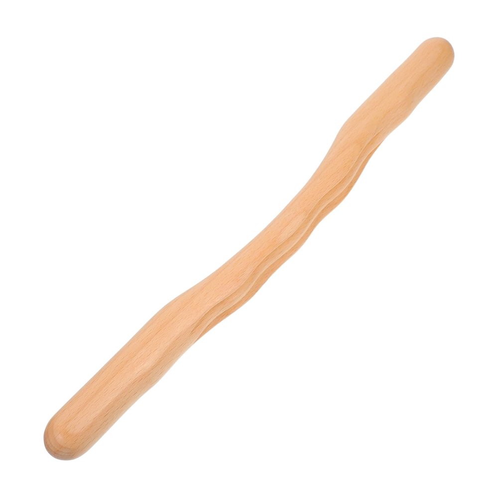 FRCOLOR Wooden Body Massage Stick for Back and Shoulders Durable Guasha Tool for Enhanced Circulation and Relaxation Compact Rolling Bead Massager Go Therapy