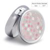 Portable Travel Pill Box Gray White Modern Polka Dot Pattern Printed Round Small Pill Case 3 Compartment Pill Container to Hold Vitamins Medication Fish Oil Supplements view 2