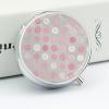 Portable Travel Pill Box Gray White Modern Polka Dot Pattern Printed Round Small Pill Case 3 Compartment Pill Container to Hold Vitamins Medication Fish Oil Supplements view 4