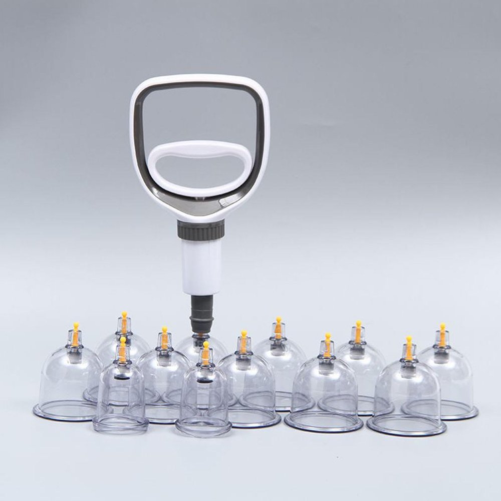 MTTXY Cupping Therapy Set, 12pcs Traditional Chinese Therapy Cupping Kit, Cupping with Case Pump Vacuum Suction Cups for Salon Or Home Use