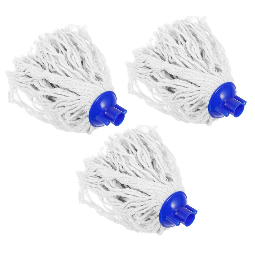 COLLBATH 3pcs Cotton Mop String Head Replacement Mop Refill Dust Practical for Hardwood